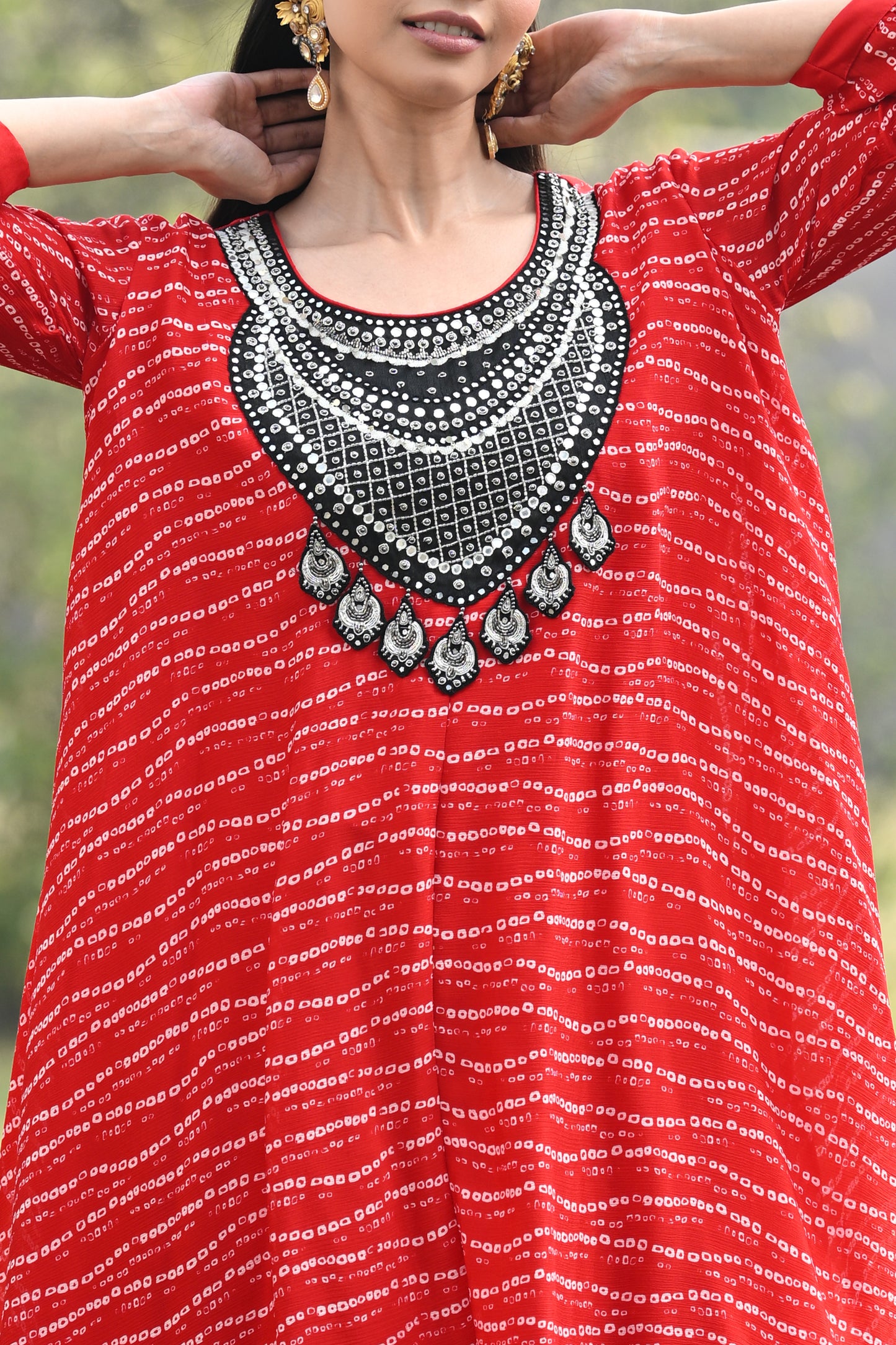 ANTIFIT BANDHEJ KURTA SET