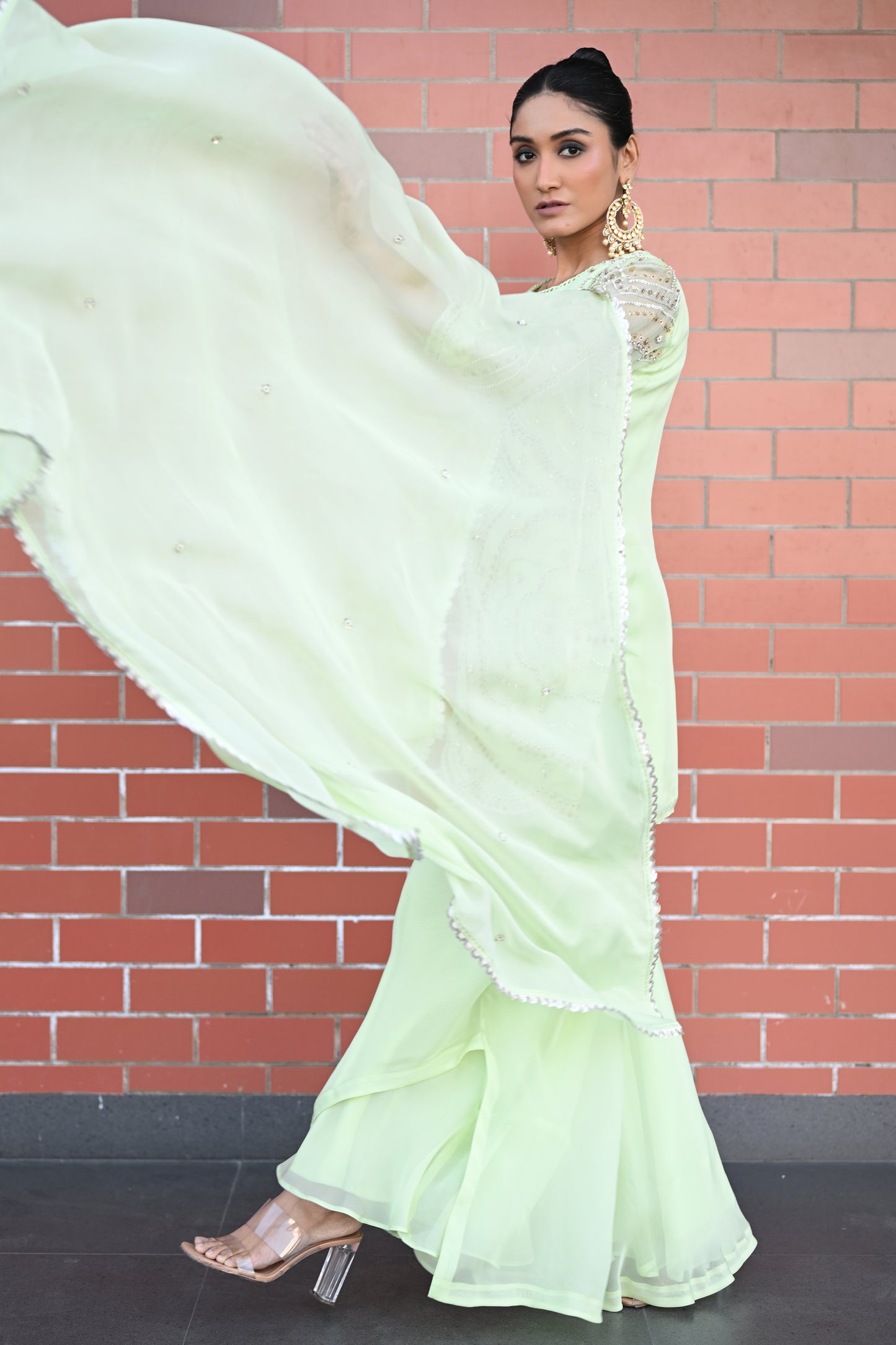 MINT GREEN SHARARA SET