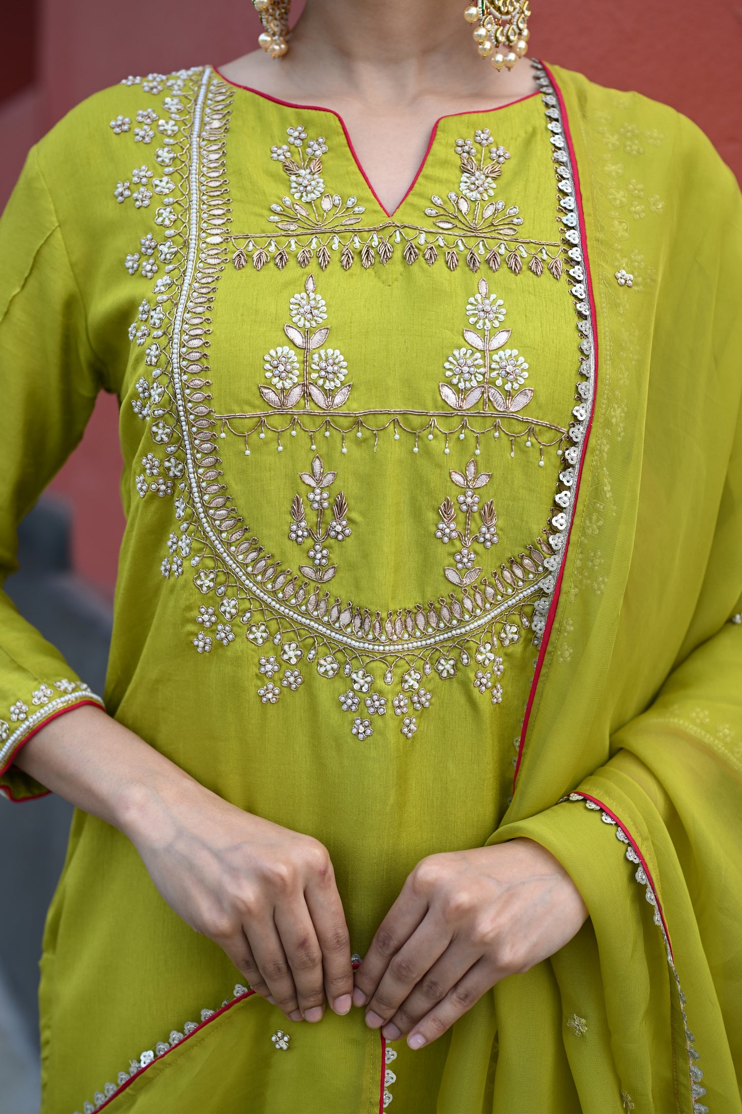 GREEN SHARARA SET