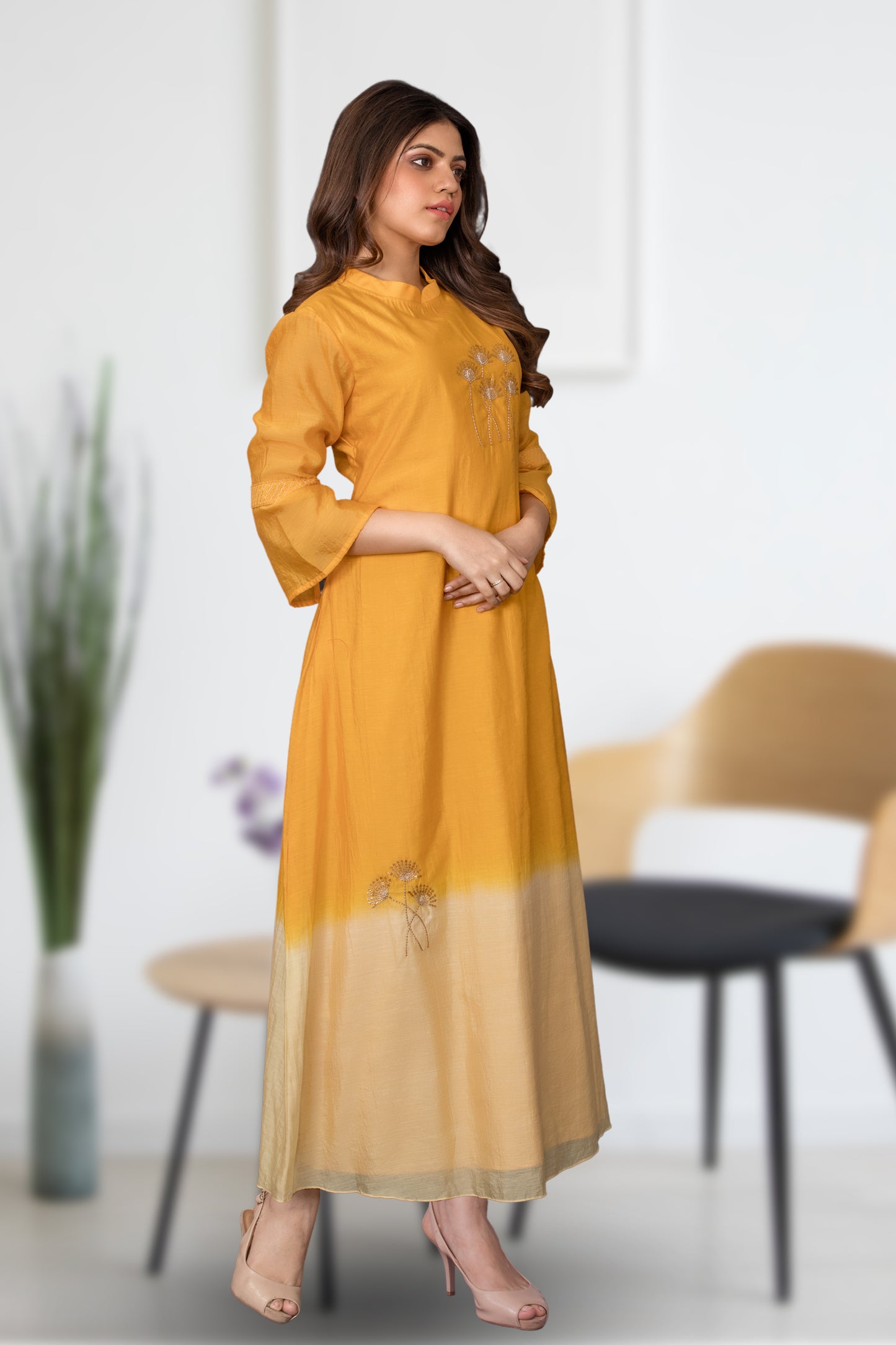 OMBRE SILK MUSLIN TUNIC
