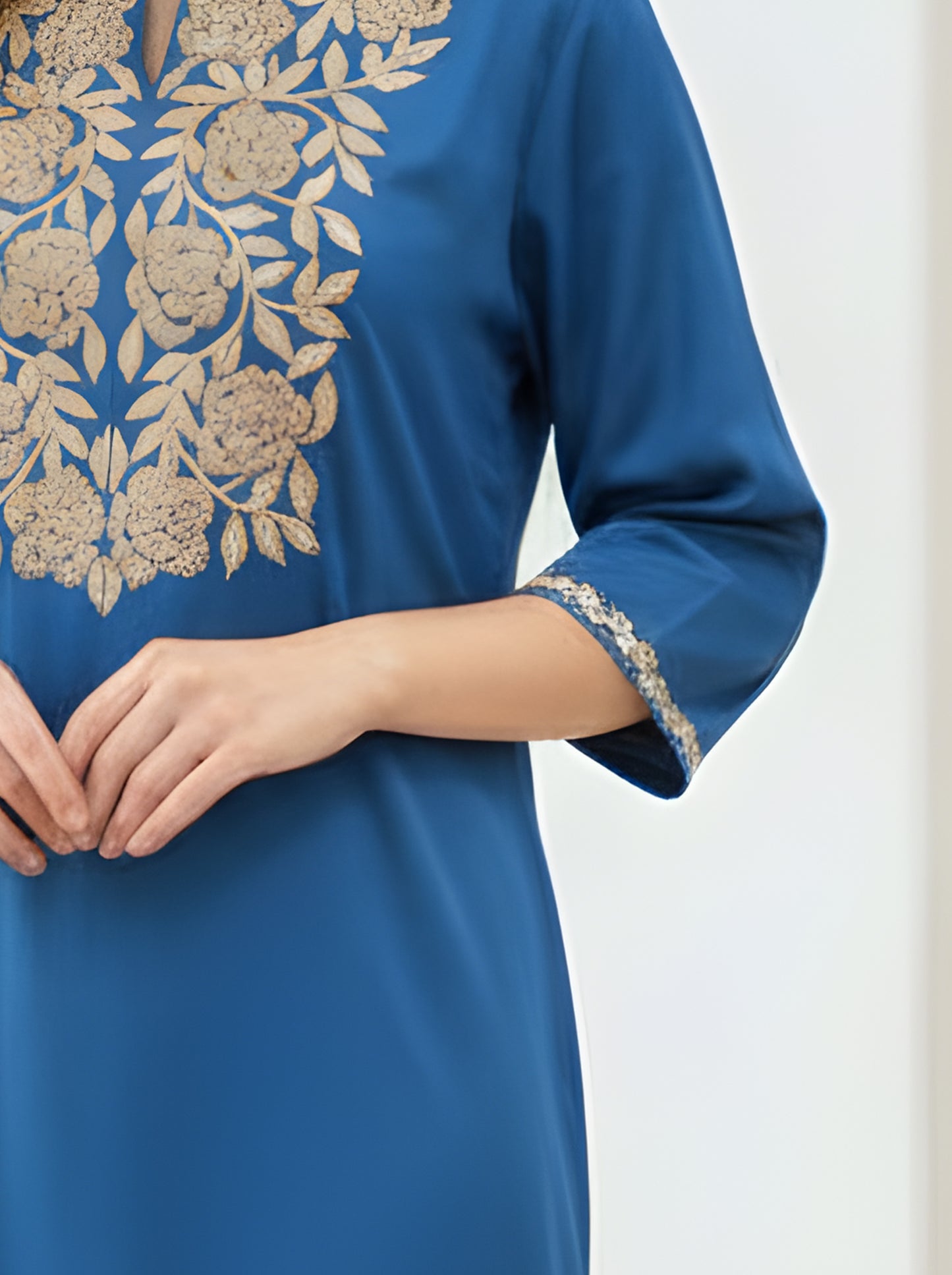BLUE GOTA EMBROIDED TUNIC
