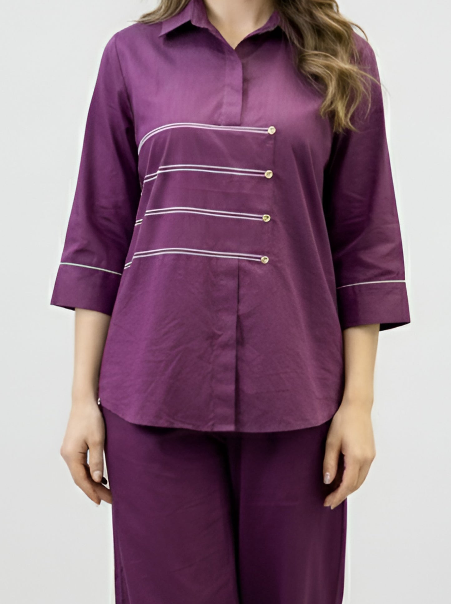 WINE CHIC POPLIN CORDSET