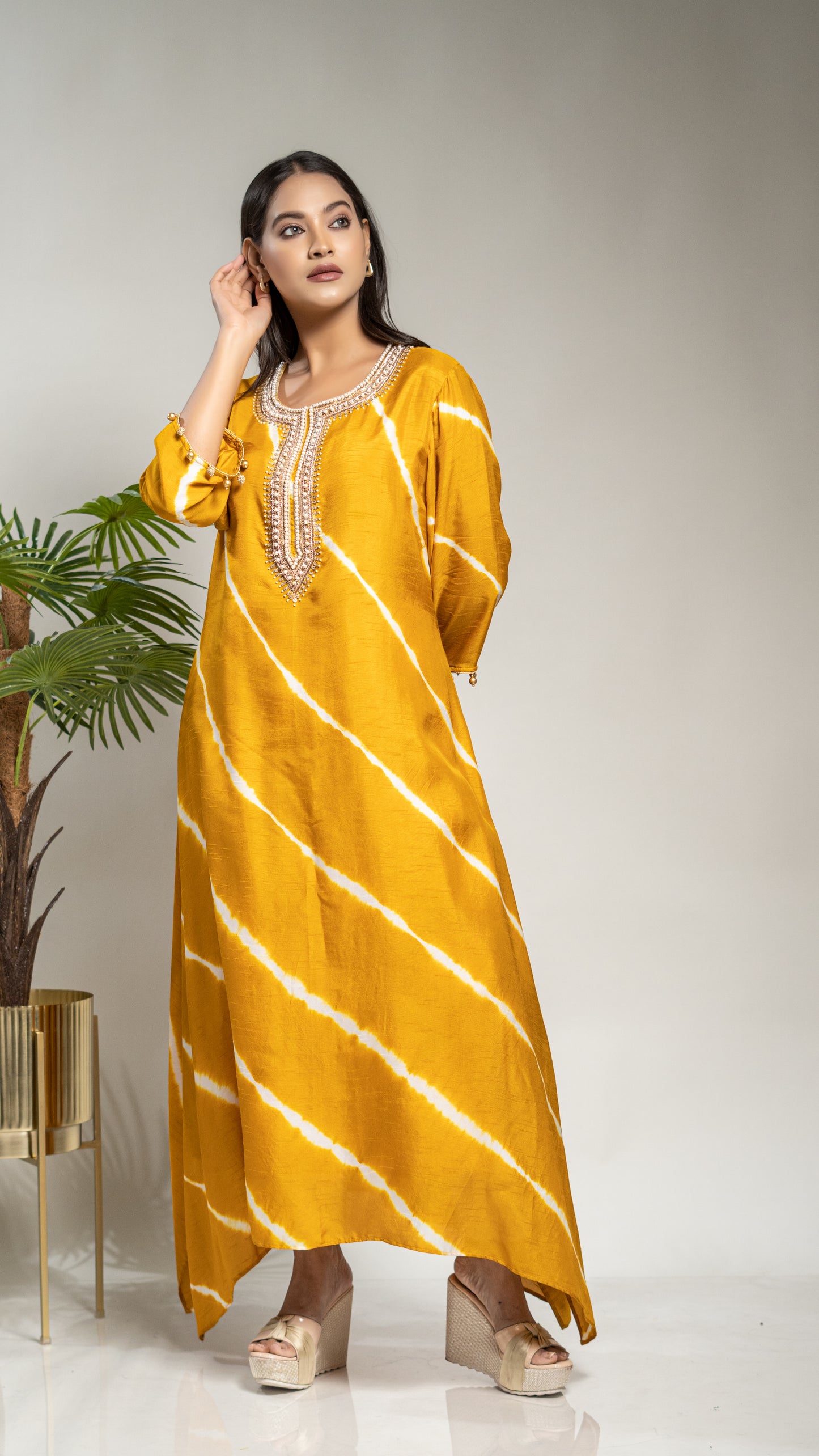 LEHARIYA A LINE TAIL CUT KURTA