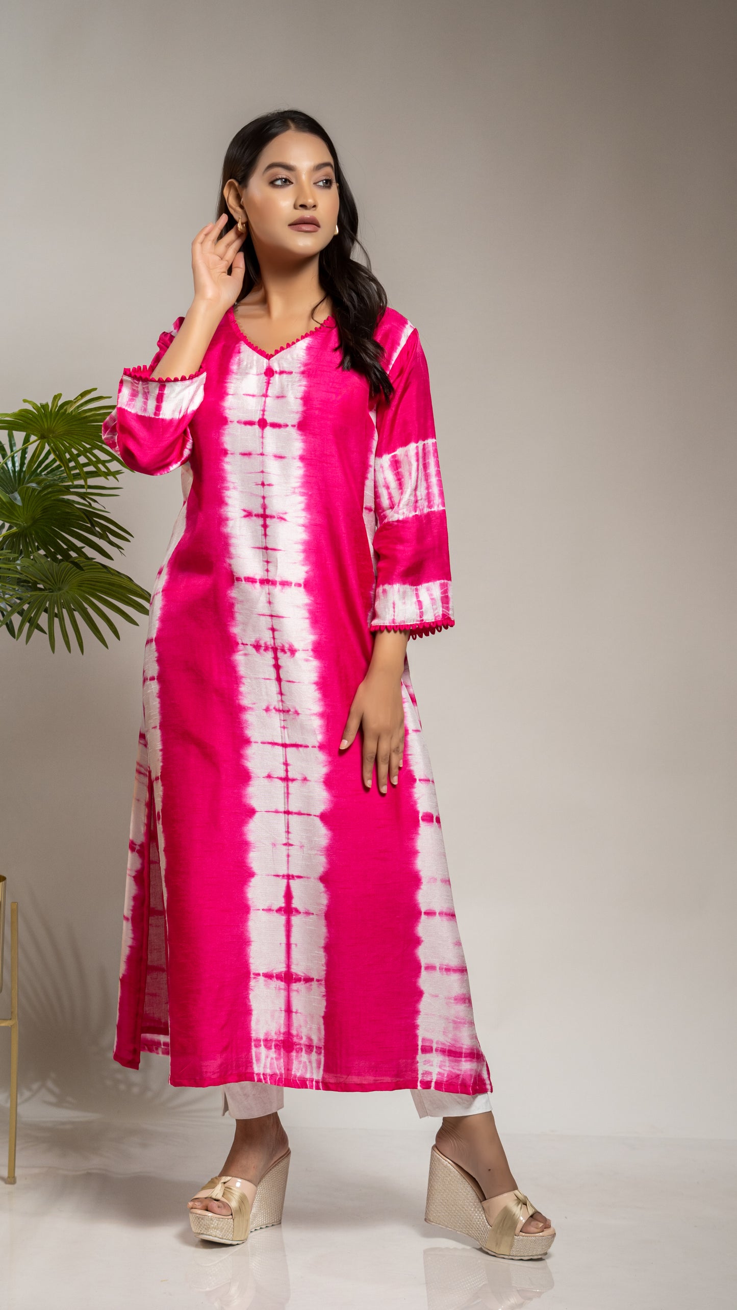TIE & DYE SLIT KURTA