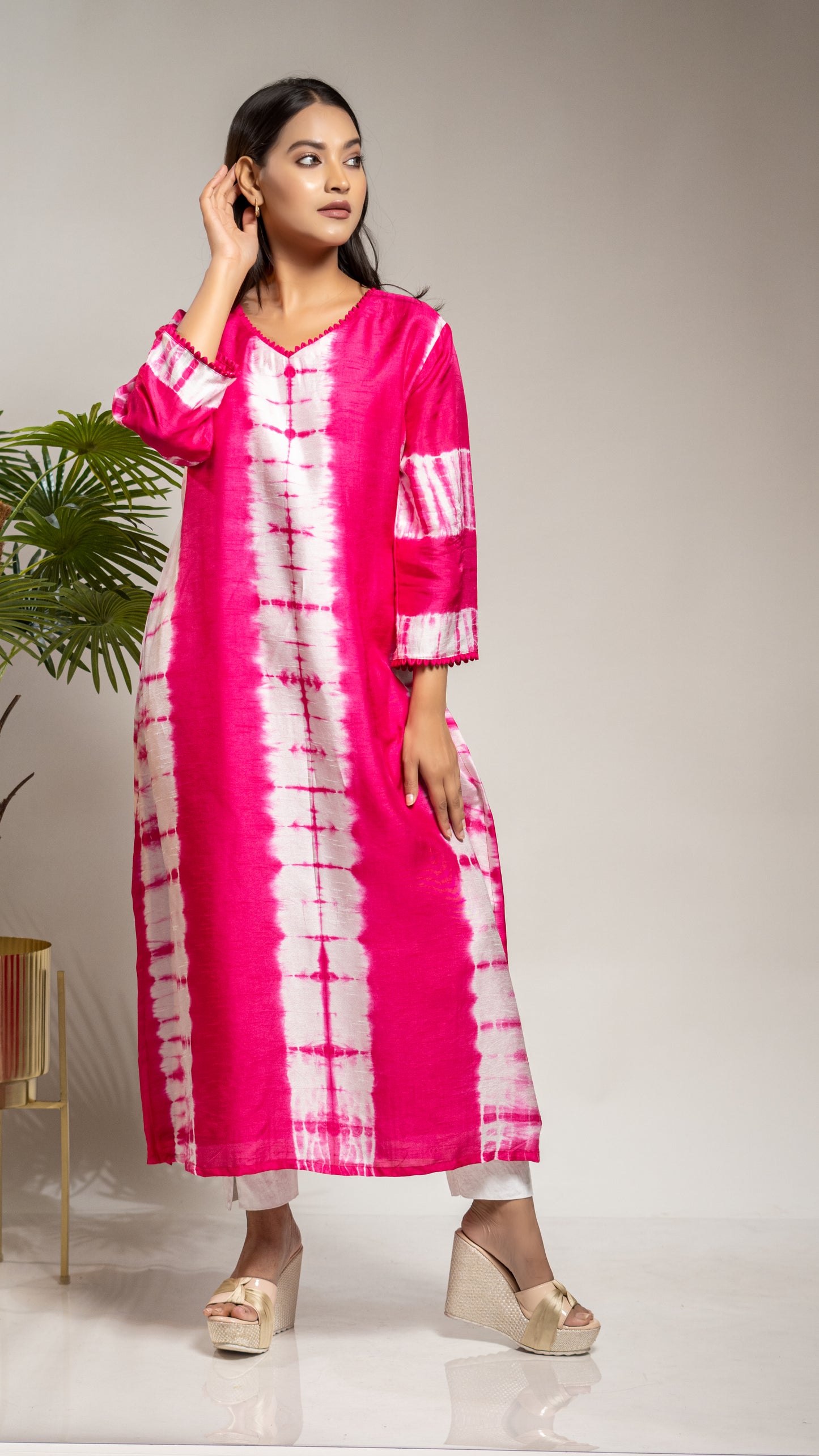 TIE & DYE SLIT KURTA