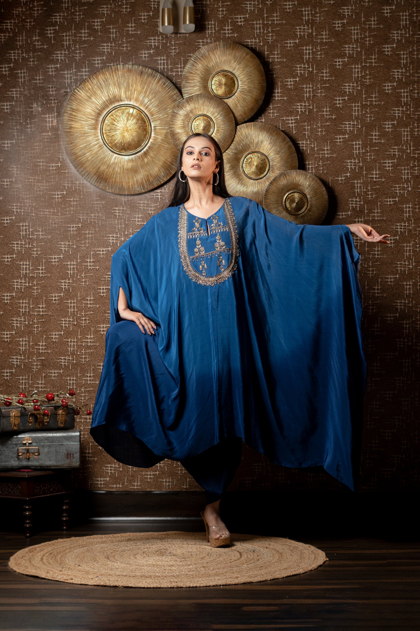 OMBRE BAGGY KURTA PAIRED WITH HAREM PANTS