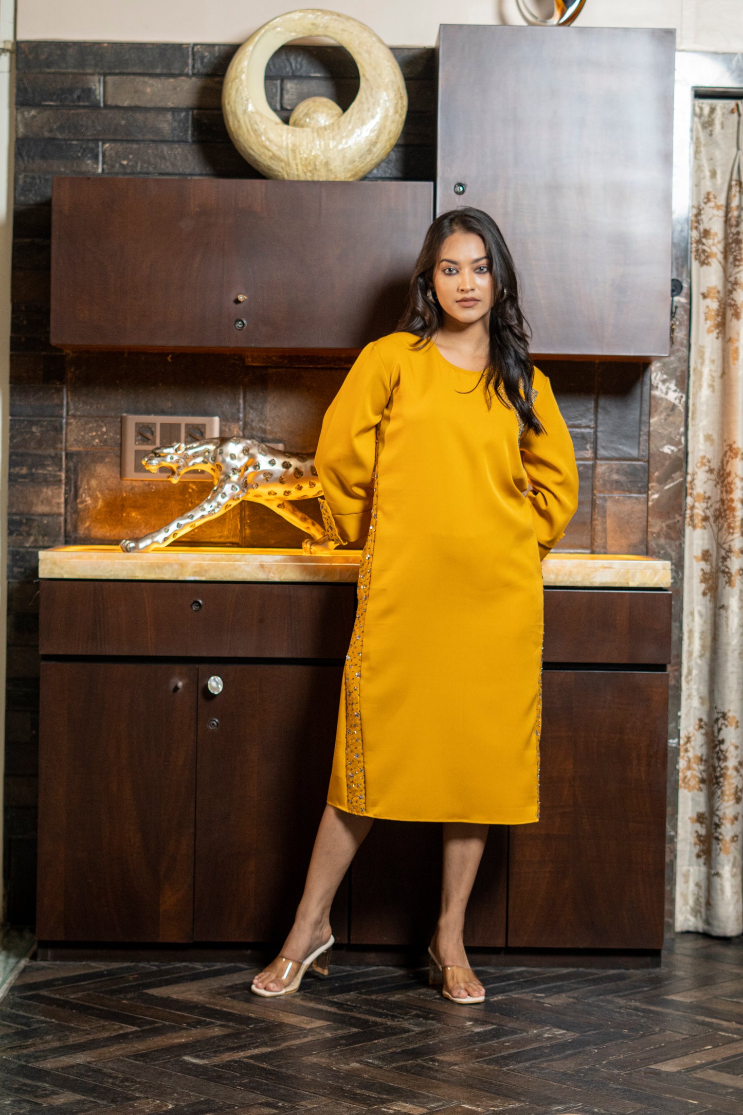 EMBROIDED WESTERN DRESS