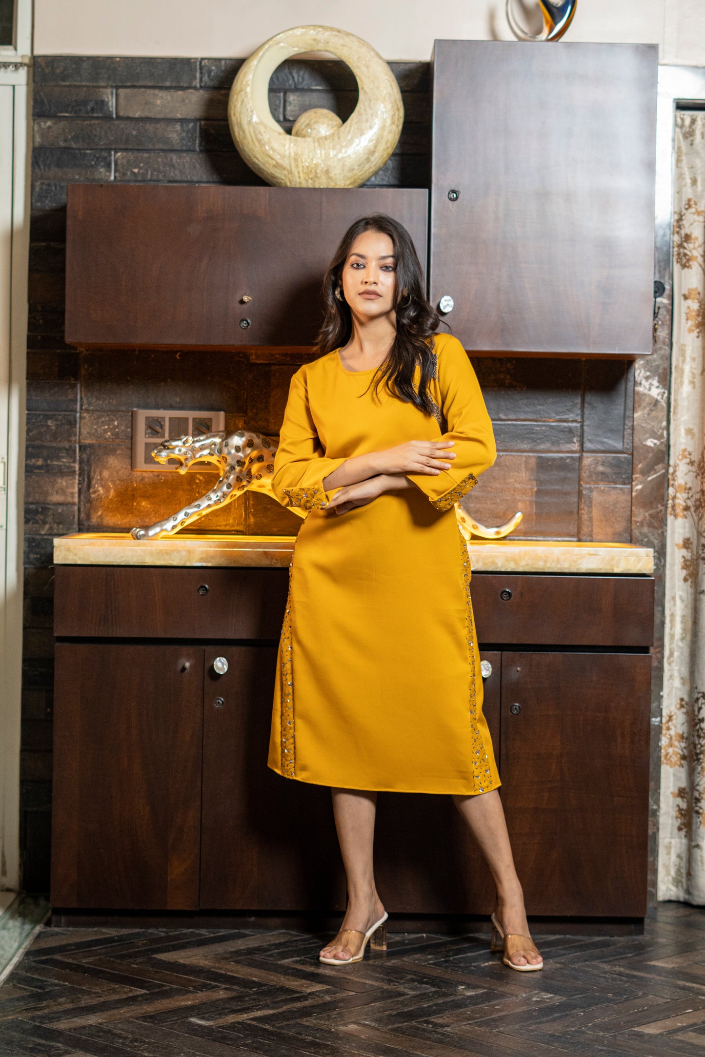 EMBROIDED WESTERN DRESS