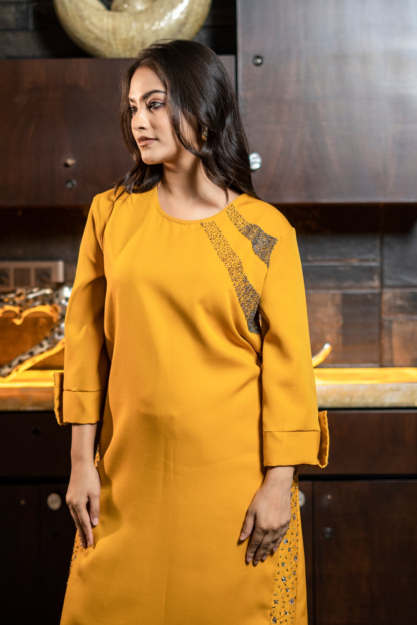 EMBROIDED WESTERN DRESS
