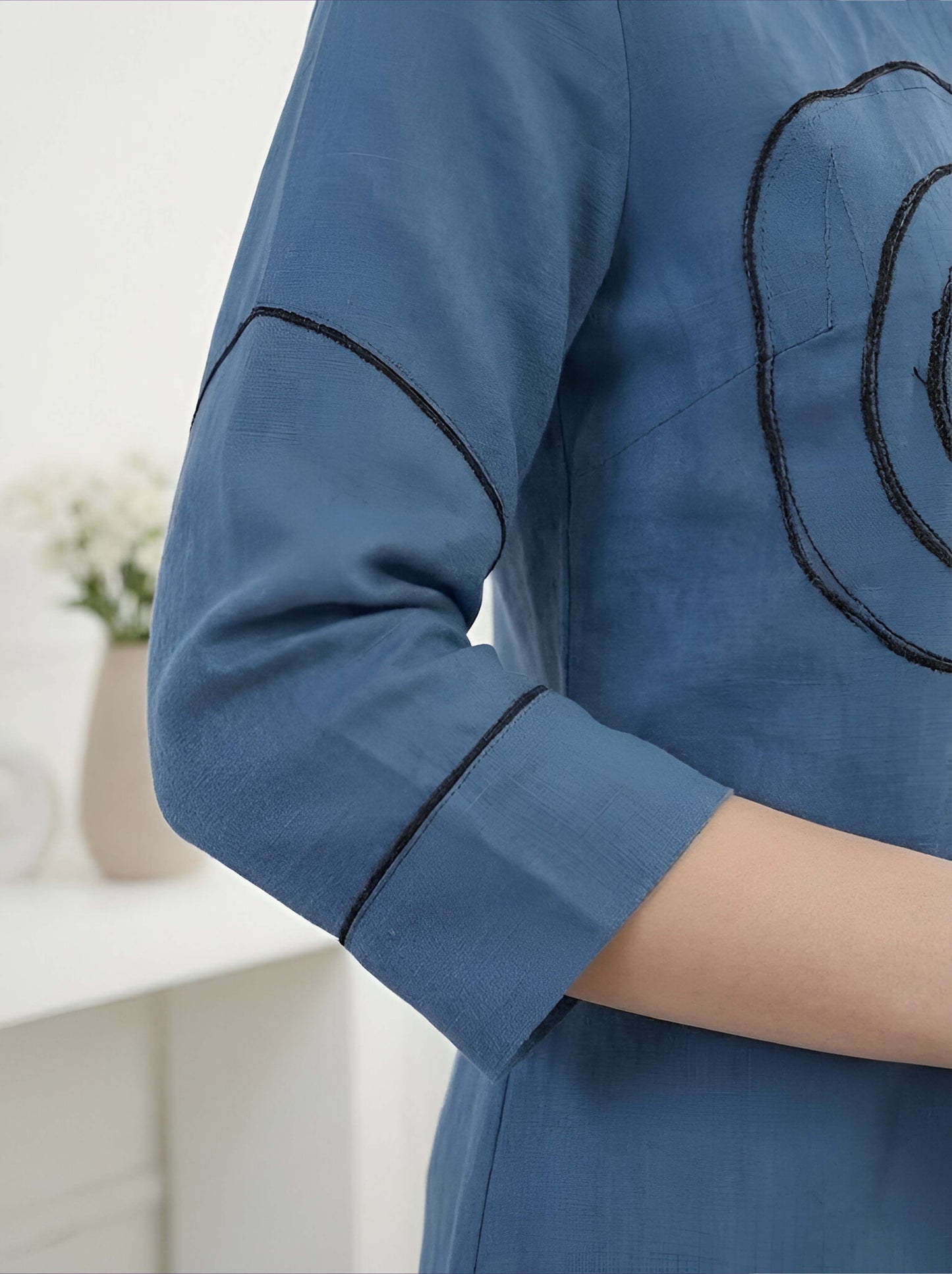BLUE SPIRAL POPLIN CORDSET