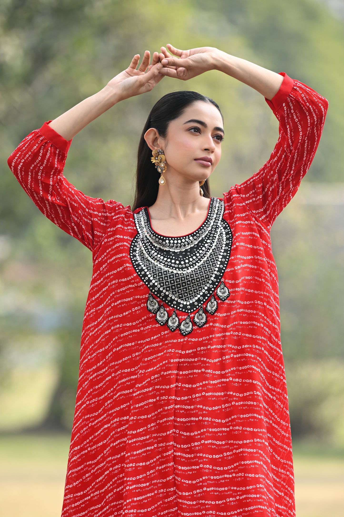 ANTIFIT BANDHEJ KURTA SET