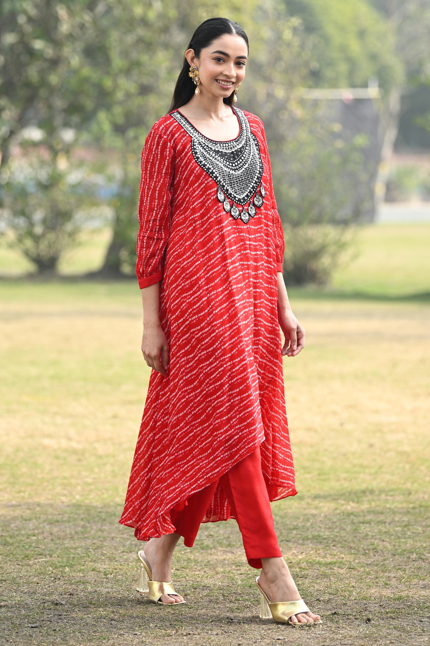 ANTIFIT BANDHEJ KURTA SET
