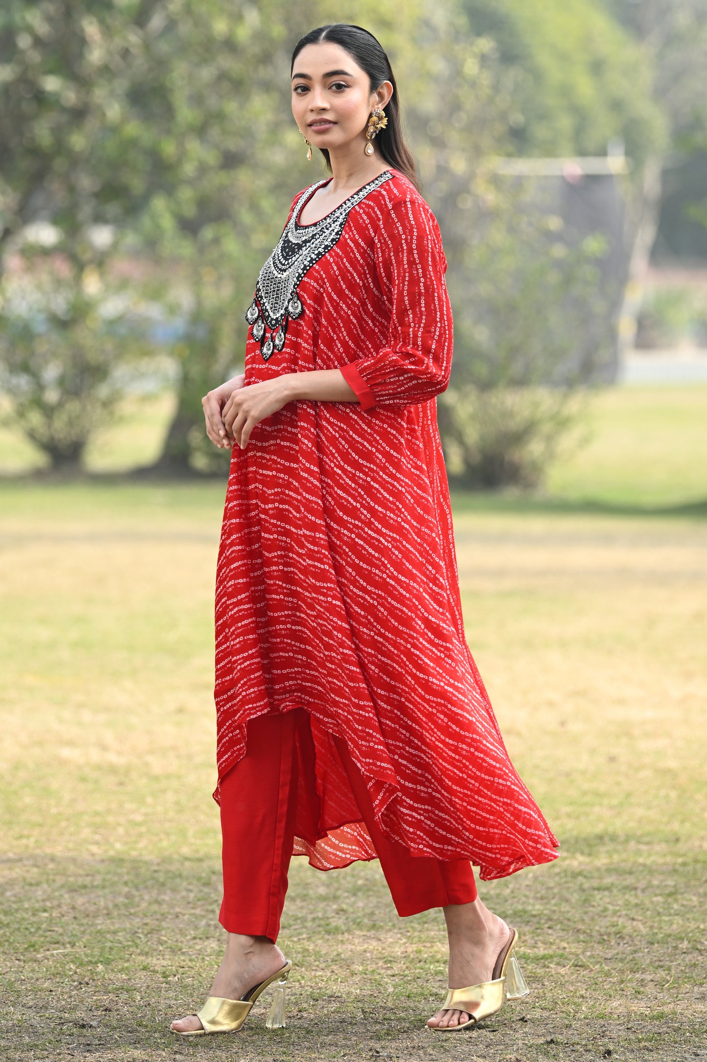ANTIFIT BANDHEJ KURTA SET