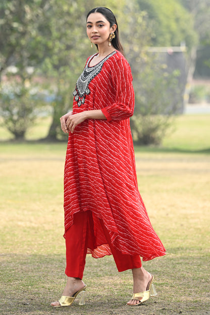 ANTIFIT BANDHEJ KURTA SET