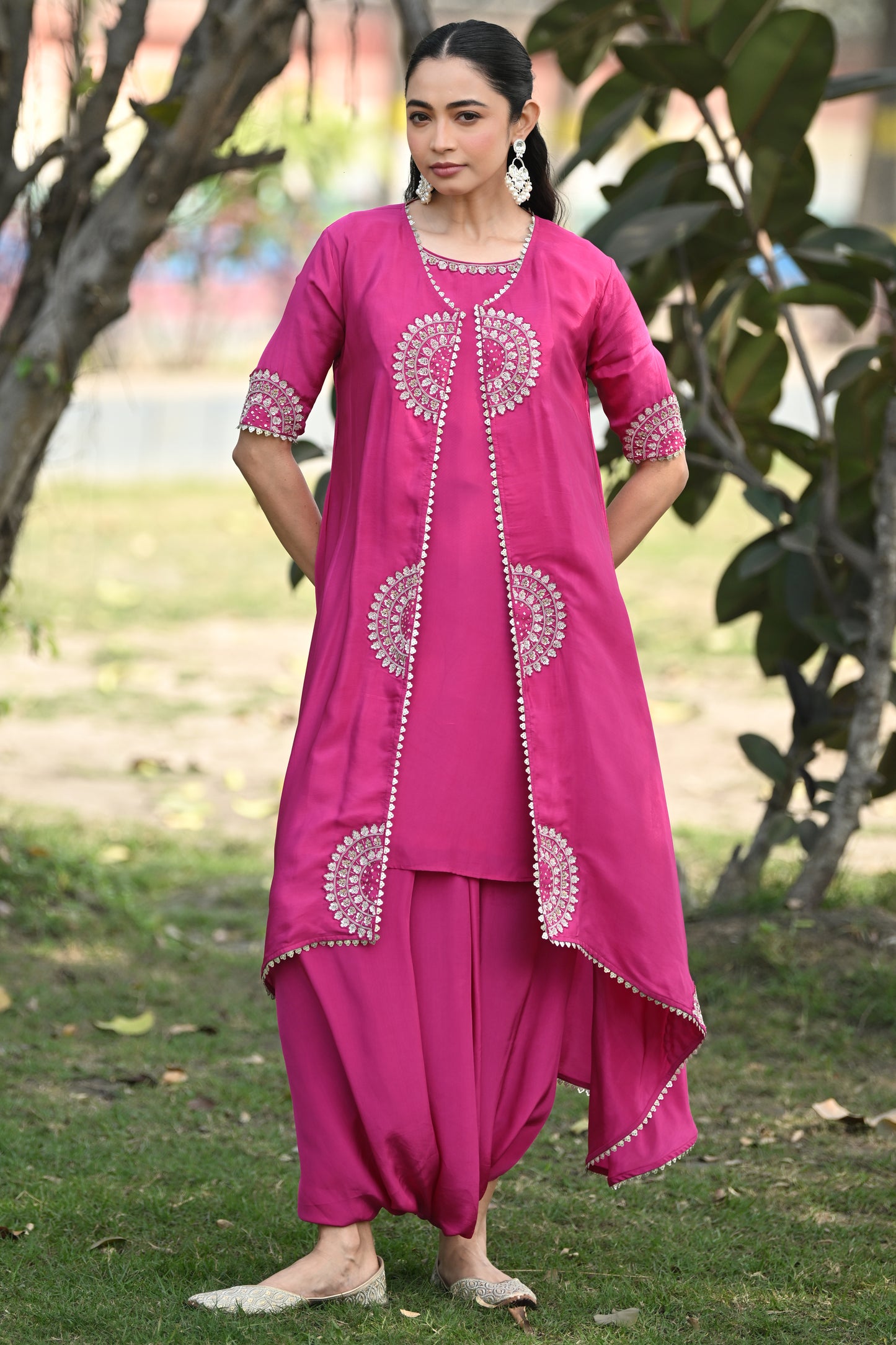 FUSCHIA PINK JACKET SET