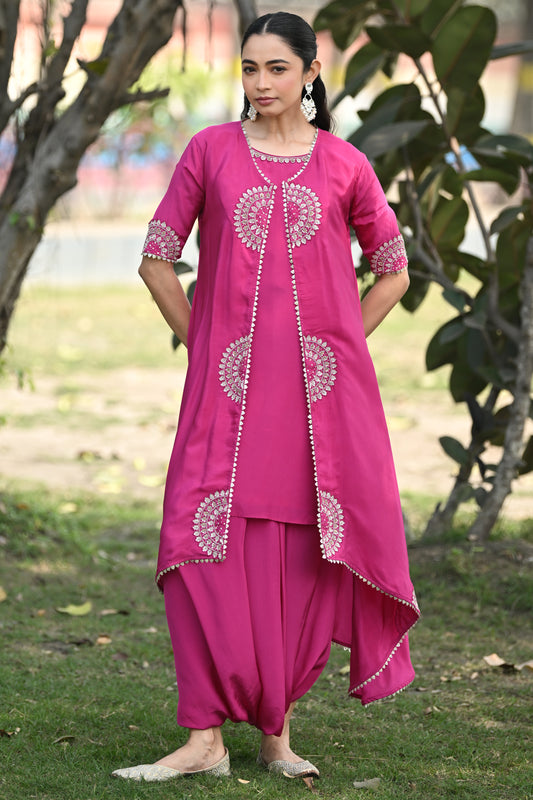 FUSCHIA PINK JACKET SET