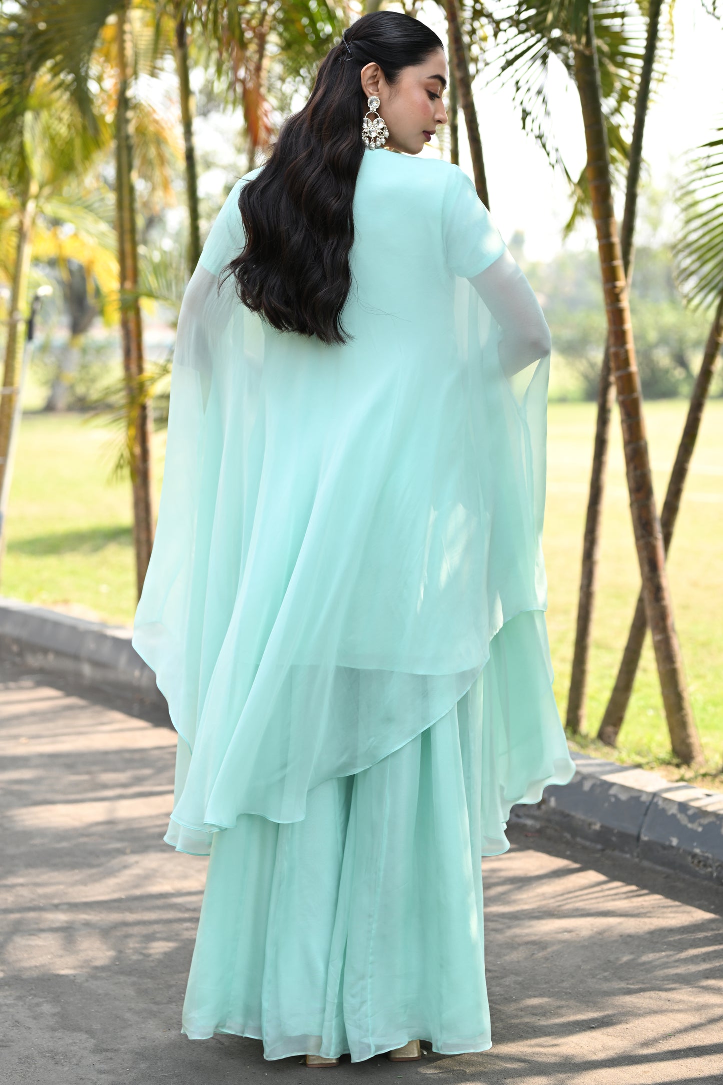 AQUA BLUE CAPE SET