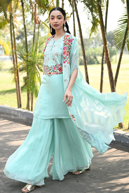 AQUA BLUE CAPE SET