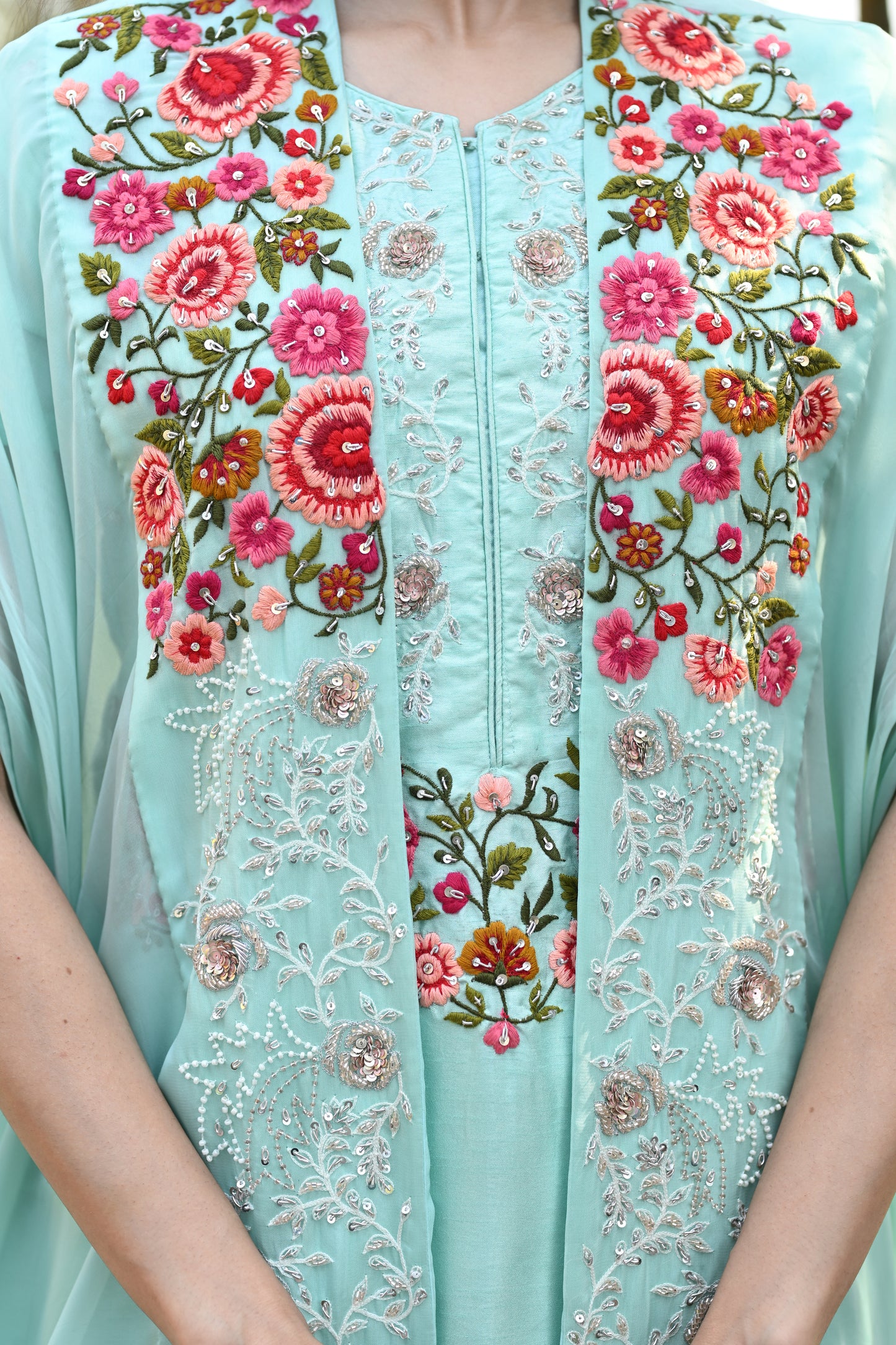 AQUA BLUE CAPE SET