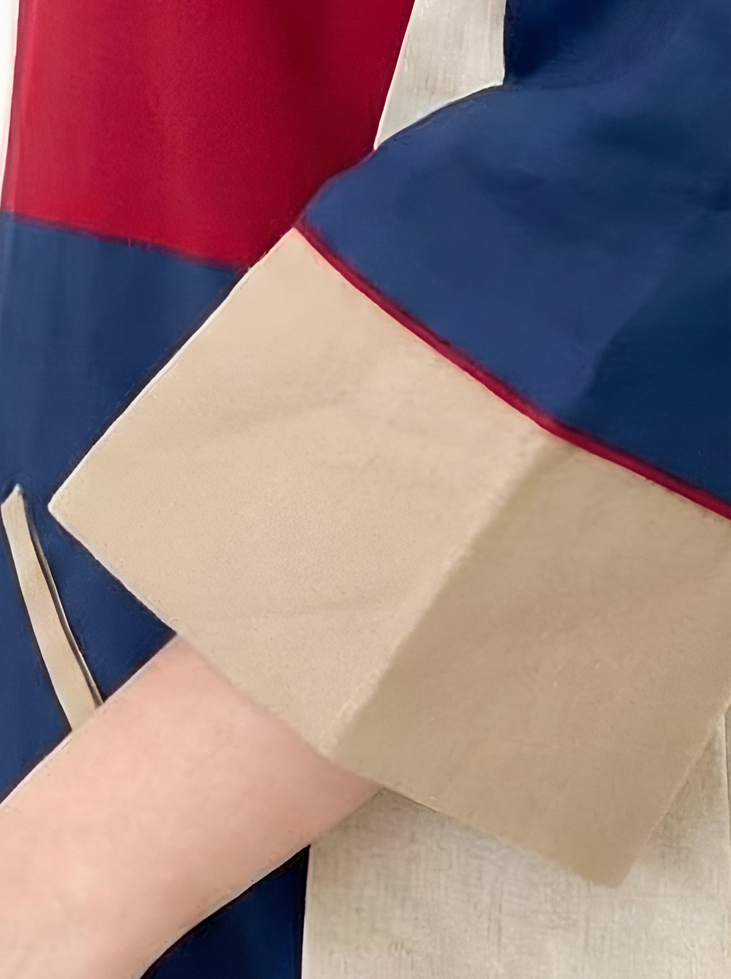BLUE COLOUR BLOCKING DRESS