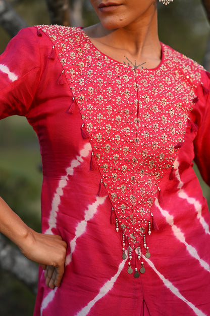 LAHERIYA JACKET WITH DRAPED INNER