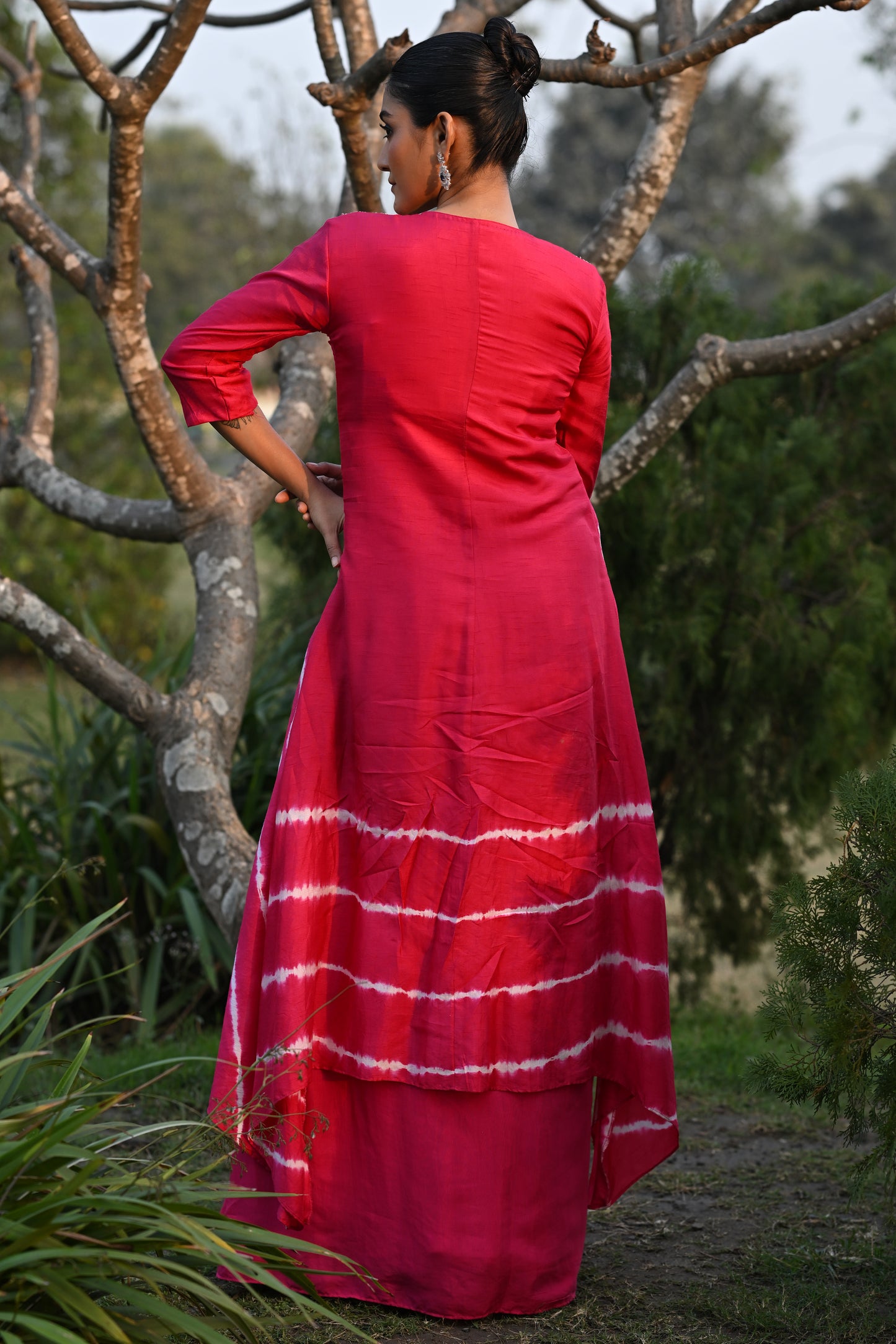 LAHERIYA JACKET WITH DRAPED INNER