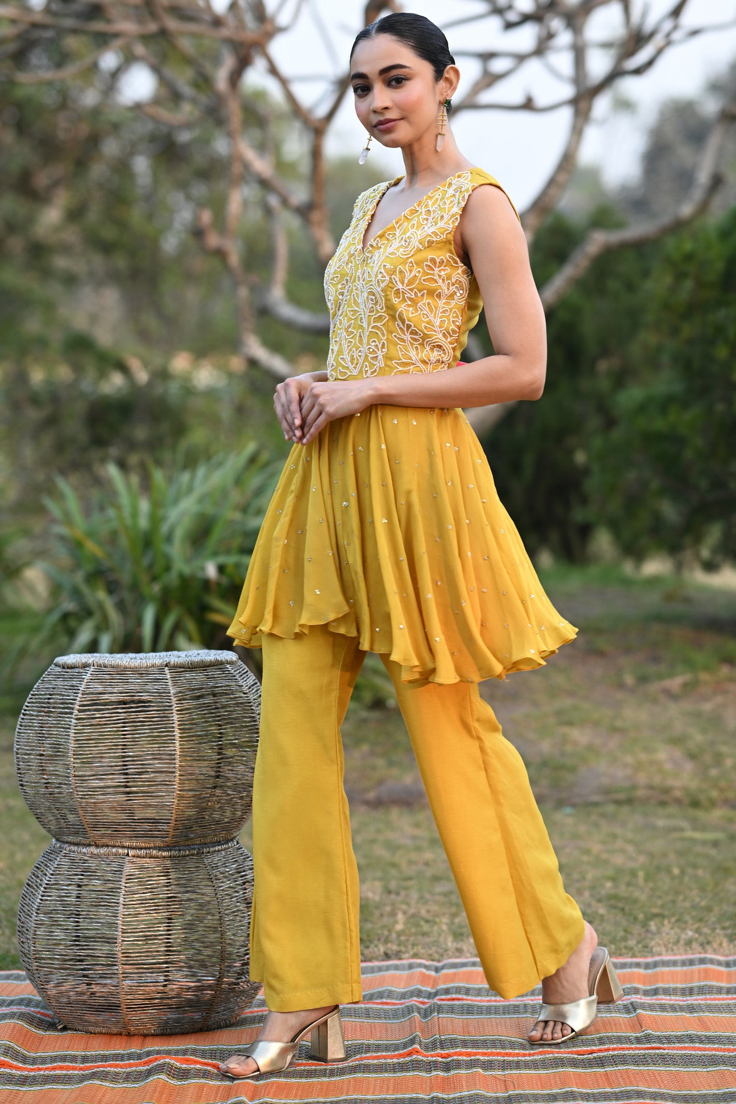PEPLUM PANT SET