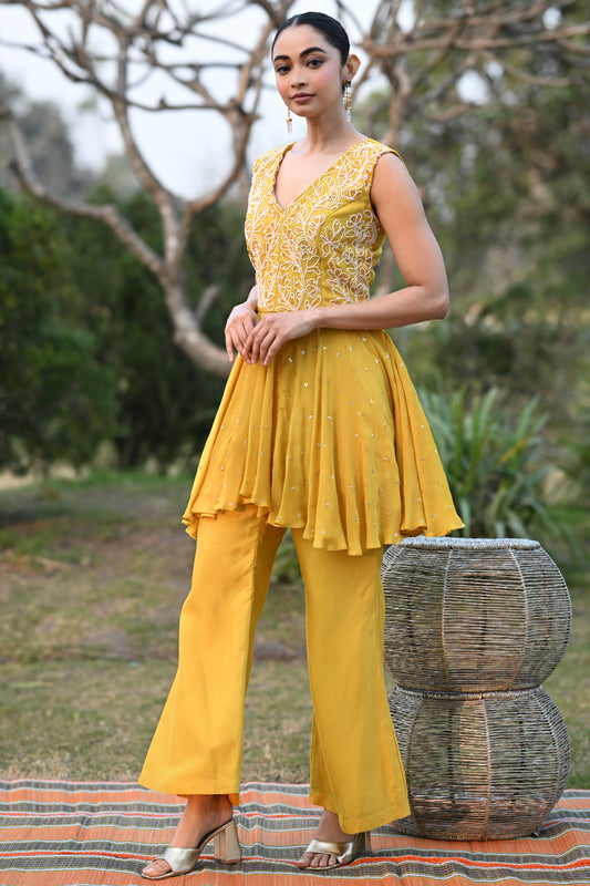 PEPLUM PANT SET