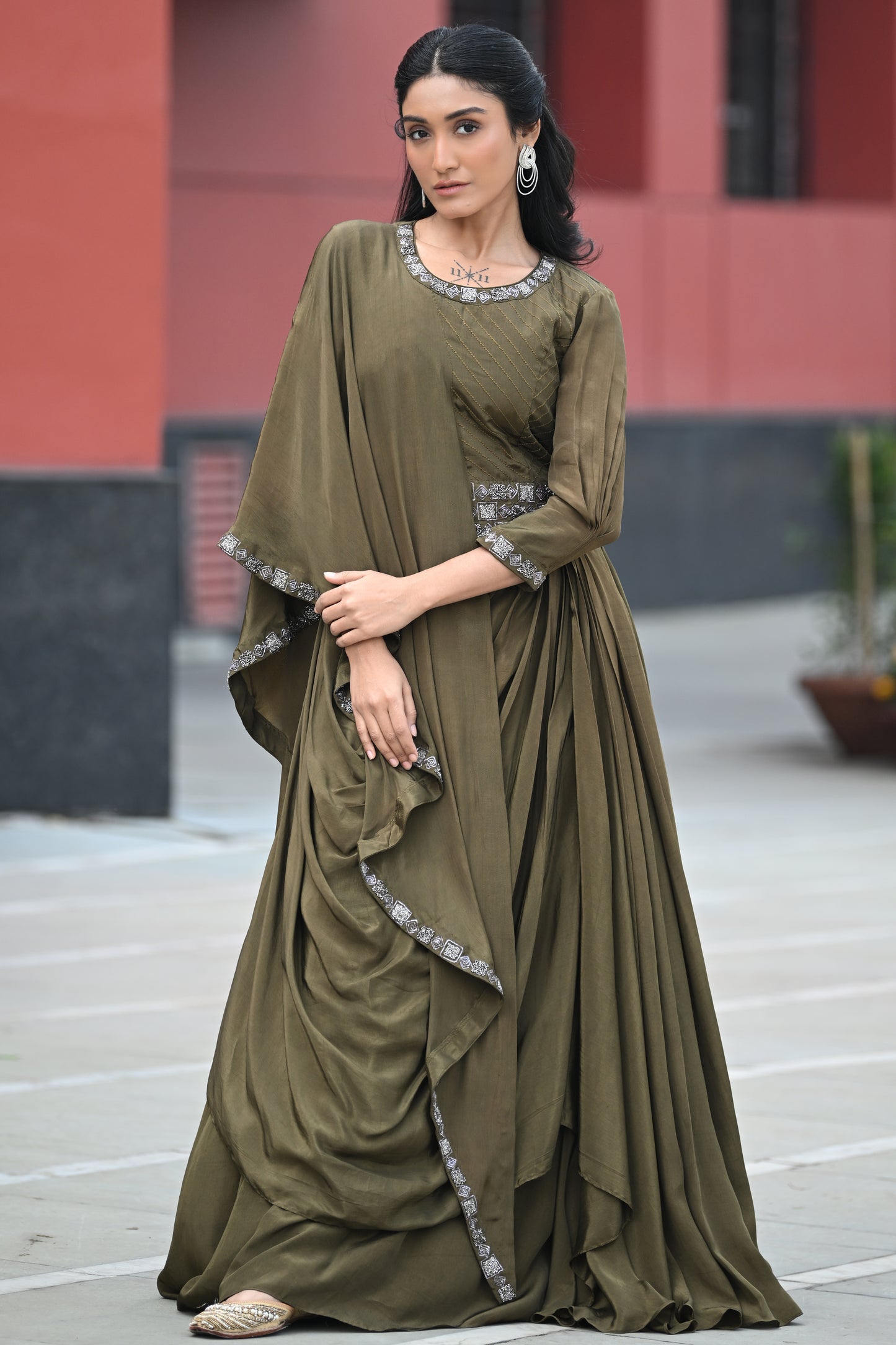 ONE SIDE KAFTAN GOWN