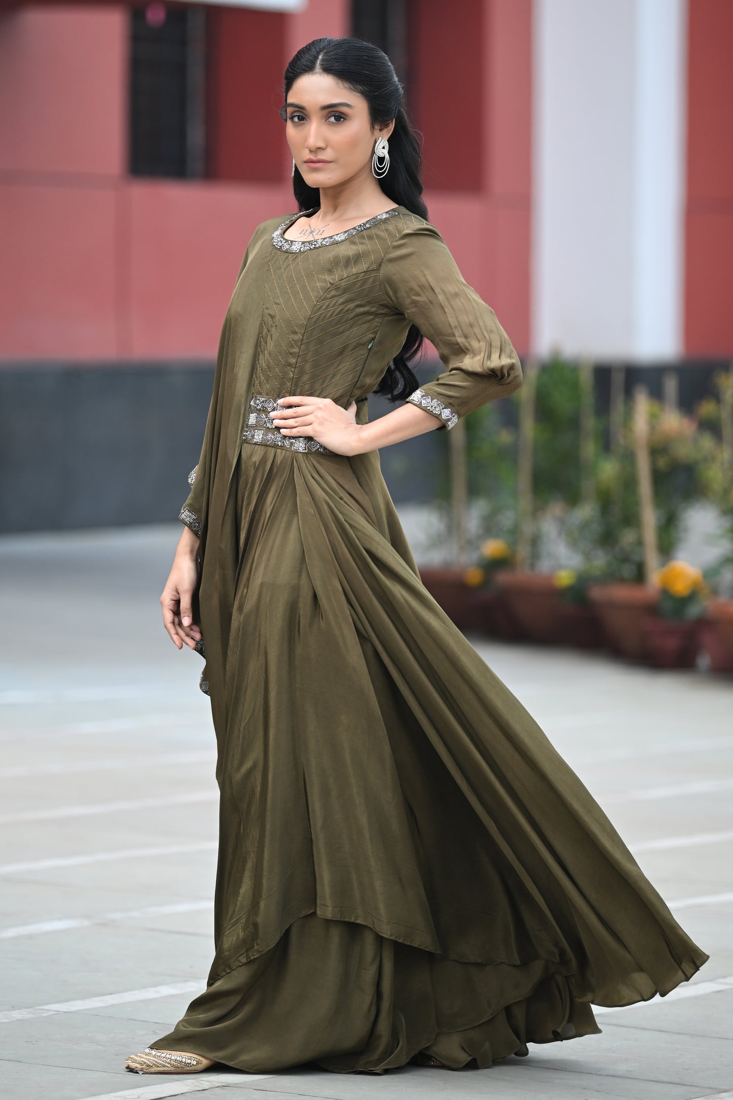 ONE SIDE KAFTAN GOWN