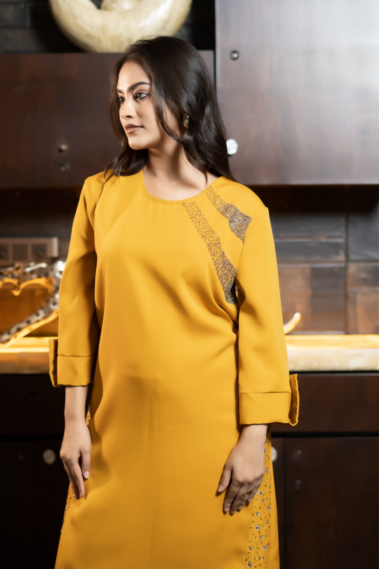 EMBROIDED WESTERN DRESS