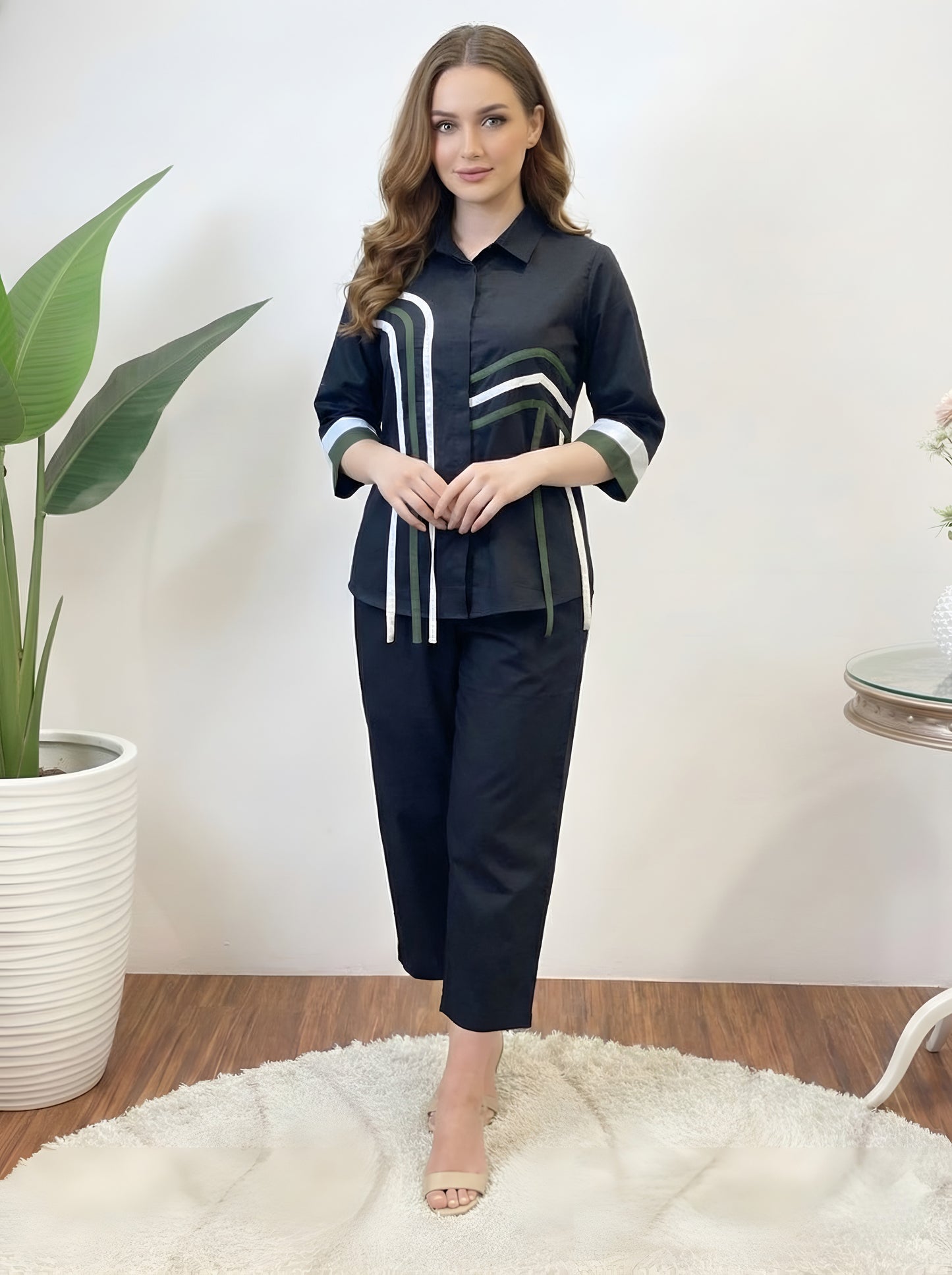 BLACK STYLISH CORDSET