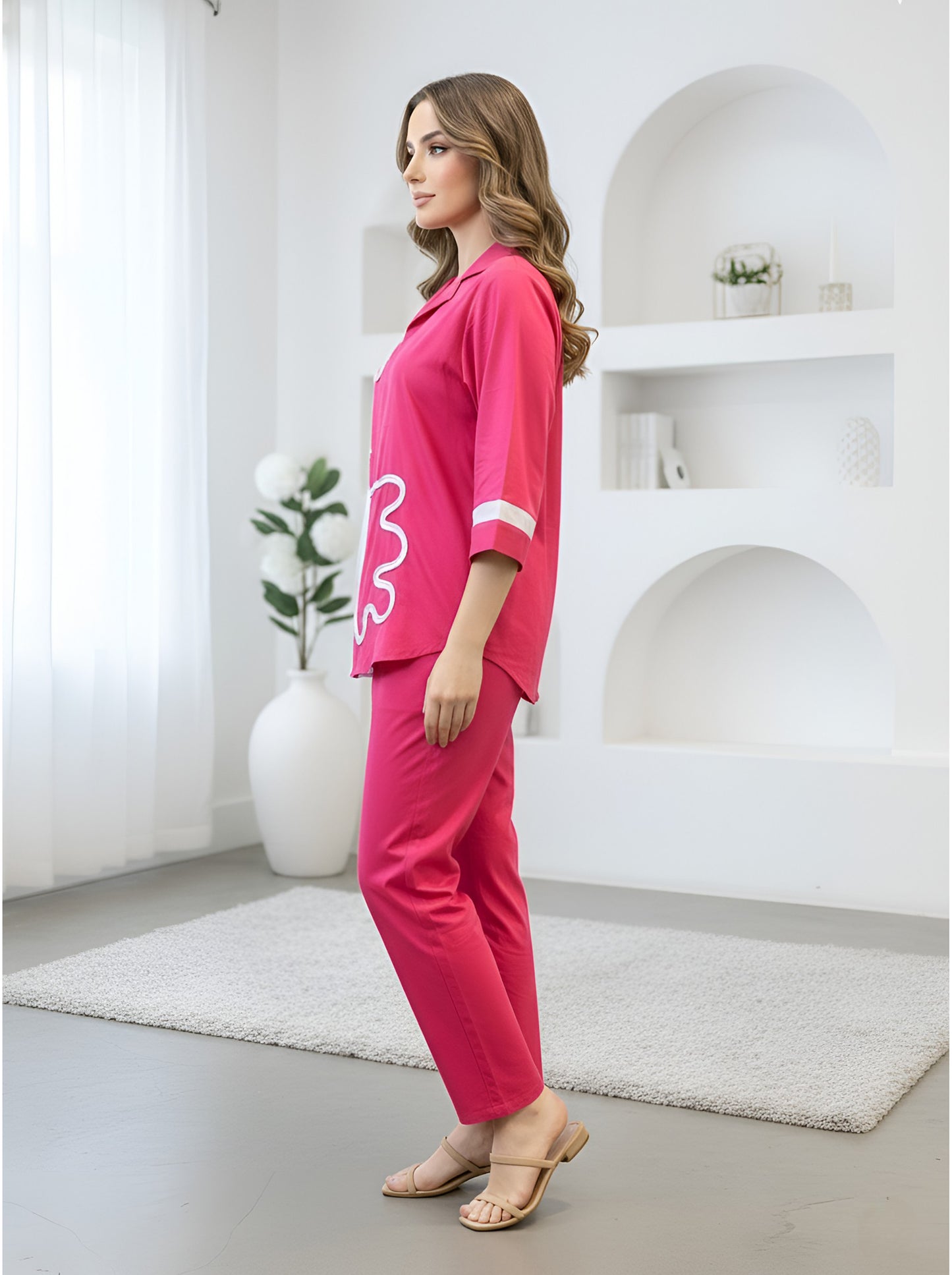 PINK COLOUR BLOCKING CORDSET