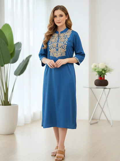 BLUE GOTA EMBROIDED TUNIC