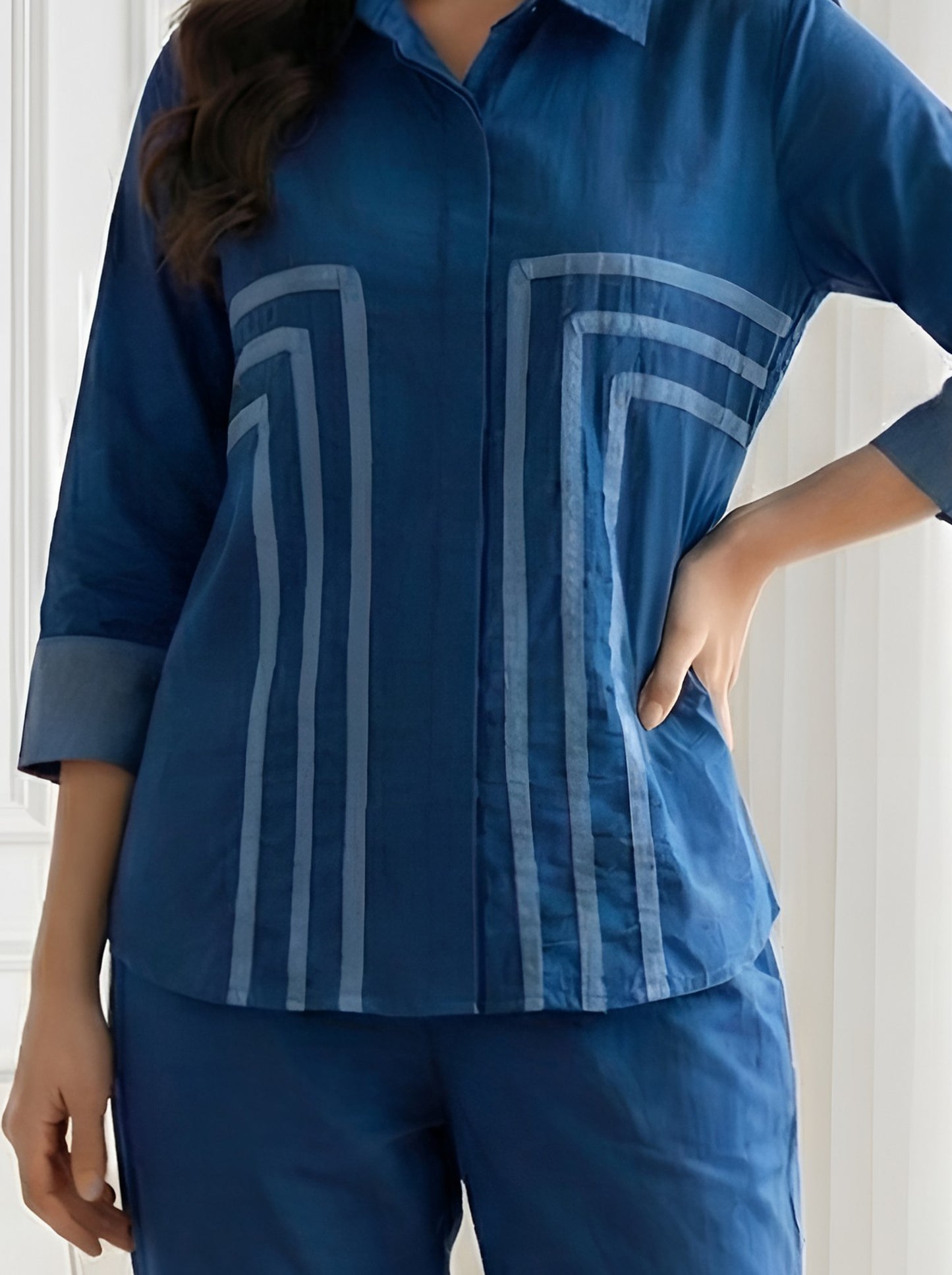 BLUE GRACE POPLIN CORDSET