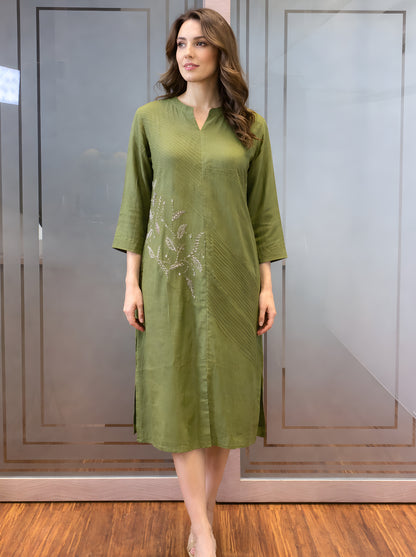 GREEN PINTUC TUNIC