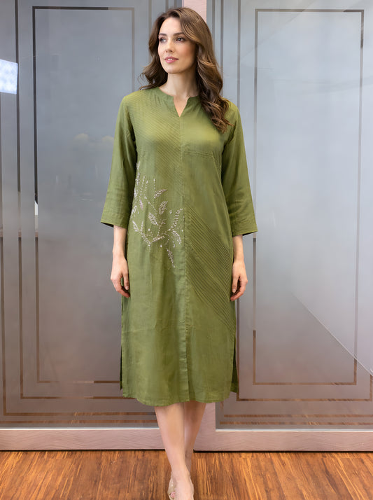 GREEN PINTUC TUNIC