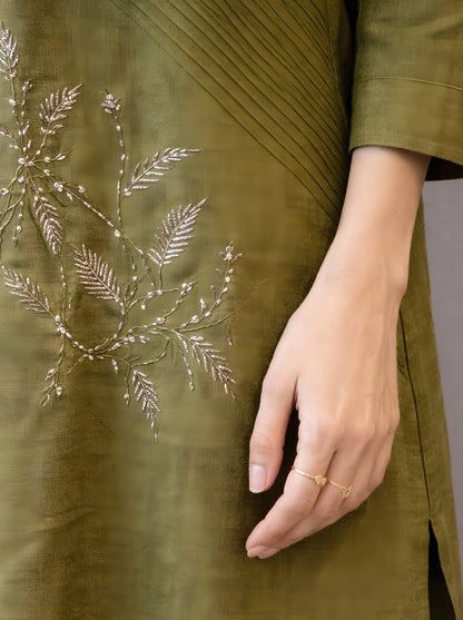 GREEN PINTUC TUNIC
