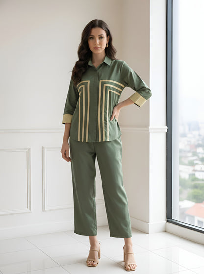 GREEN GRACE POPLIN CORDSET