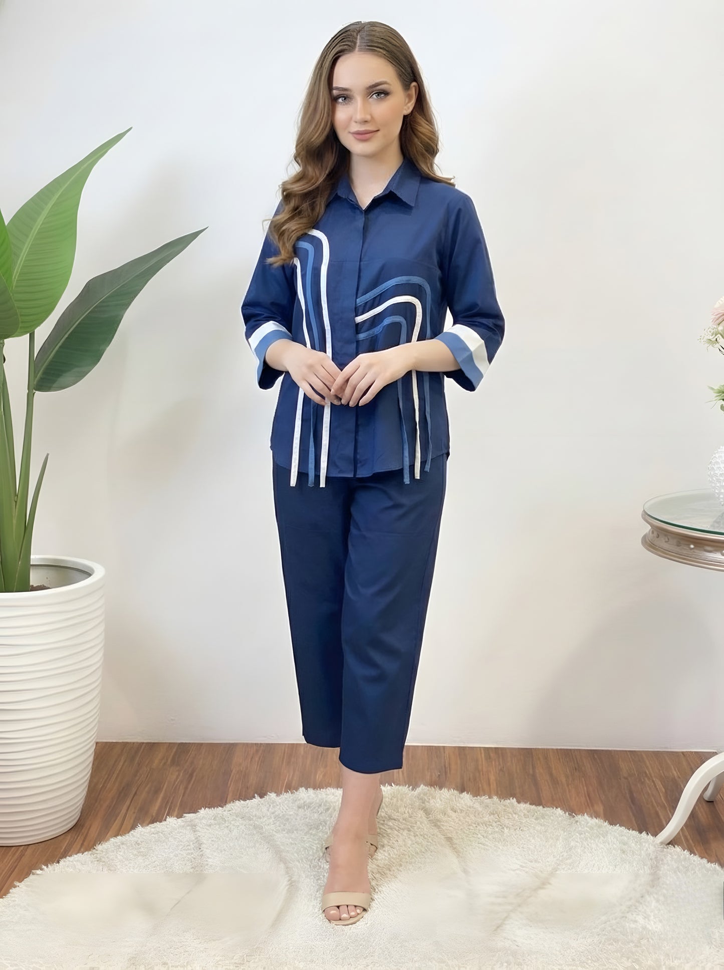 BLUE STYLISH CORDSET