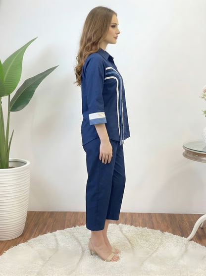 BLUE STYLISH CORDSET