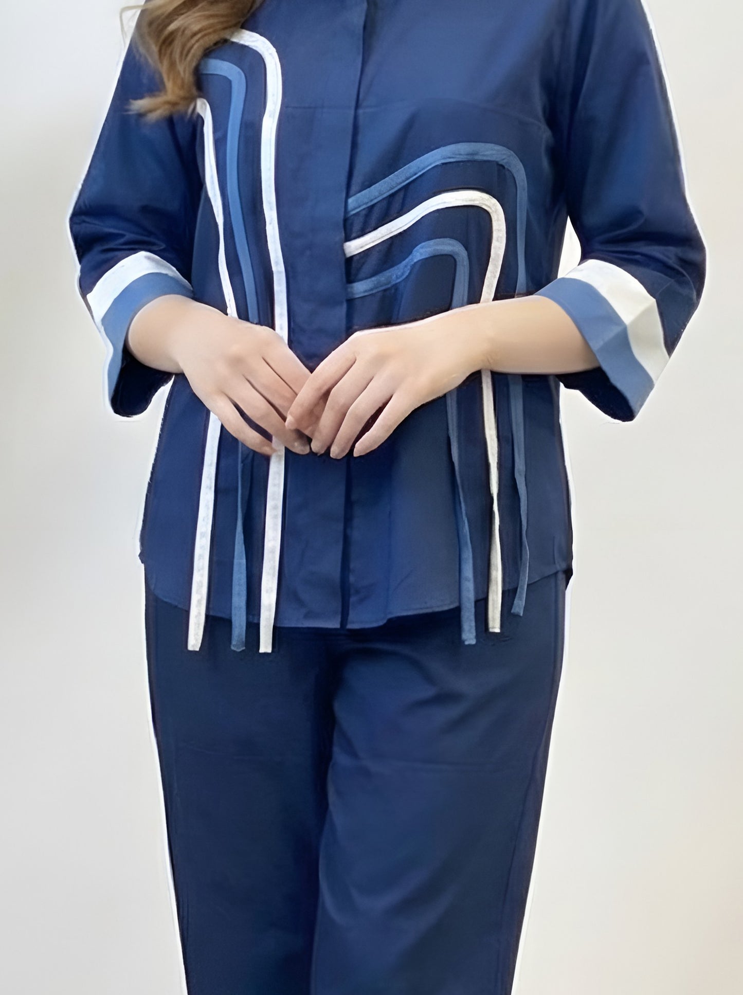 BLUE STYLISH CORDSET