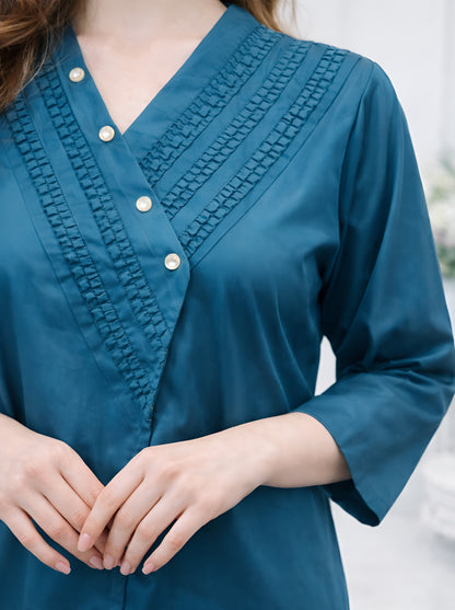 TEEL BLUE PERFECTION POPLIN CORDET
