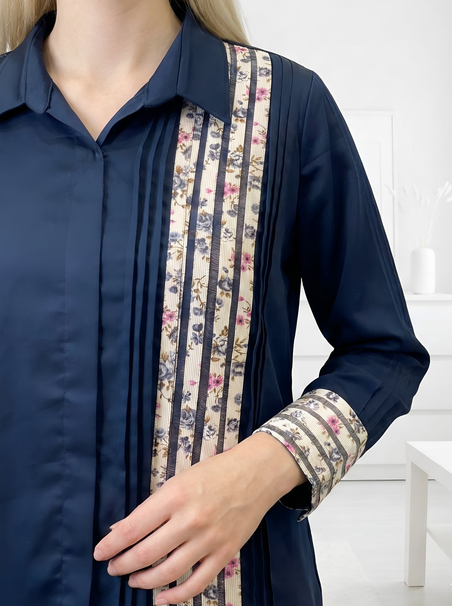 NAVY BLUE PERFECTION POPLIN CORDSET