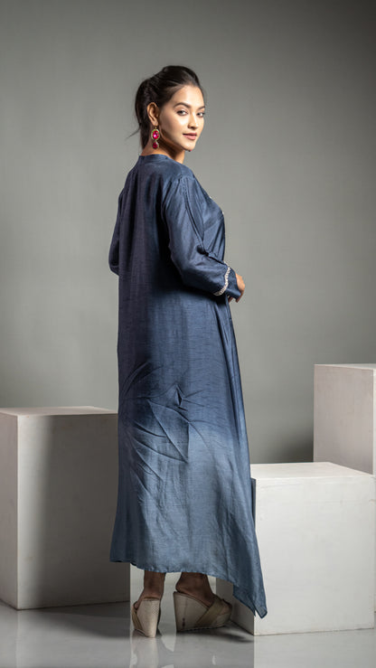 OMBRE A LINE TAIL CUT KURTA
