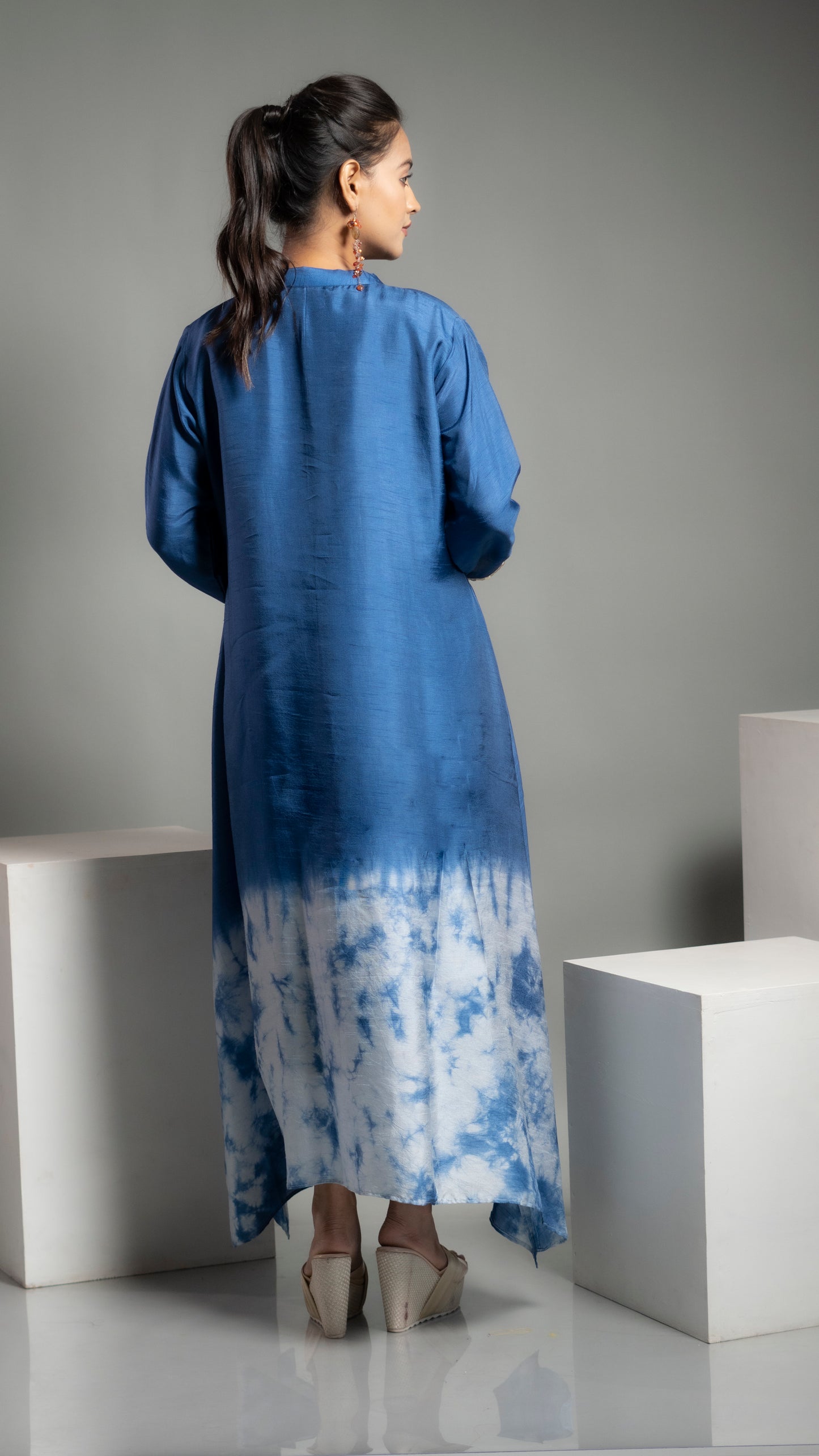 OMBRA BOMB DYE SILK KURTA