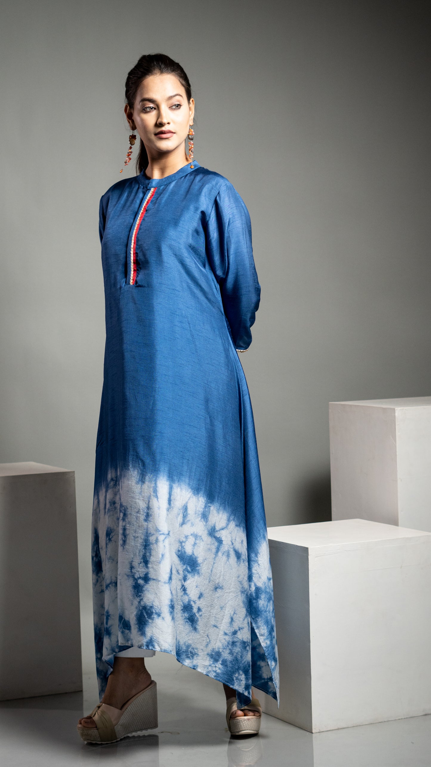 OMBRA BOMB DYE SILK KURTA