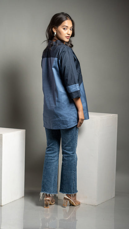 COMFORT FIT COLOUR BLOCKING SHIRT
