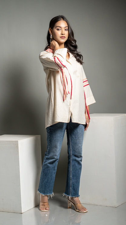 COLLAR EMBROIDRERD SHIRT