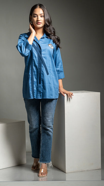 COMFORT FIT BLUE SHIRT